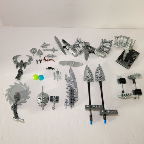 Lego bionicle silver weapons - silver,